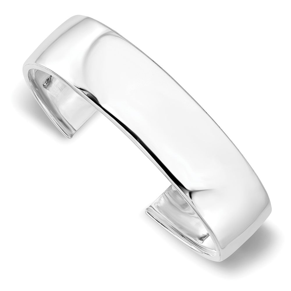 Polished;Engravable;Sterling silver;Slip on;Rhodium-plated