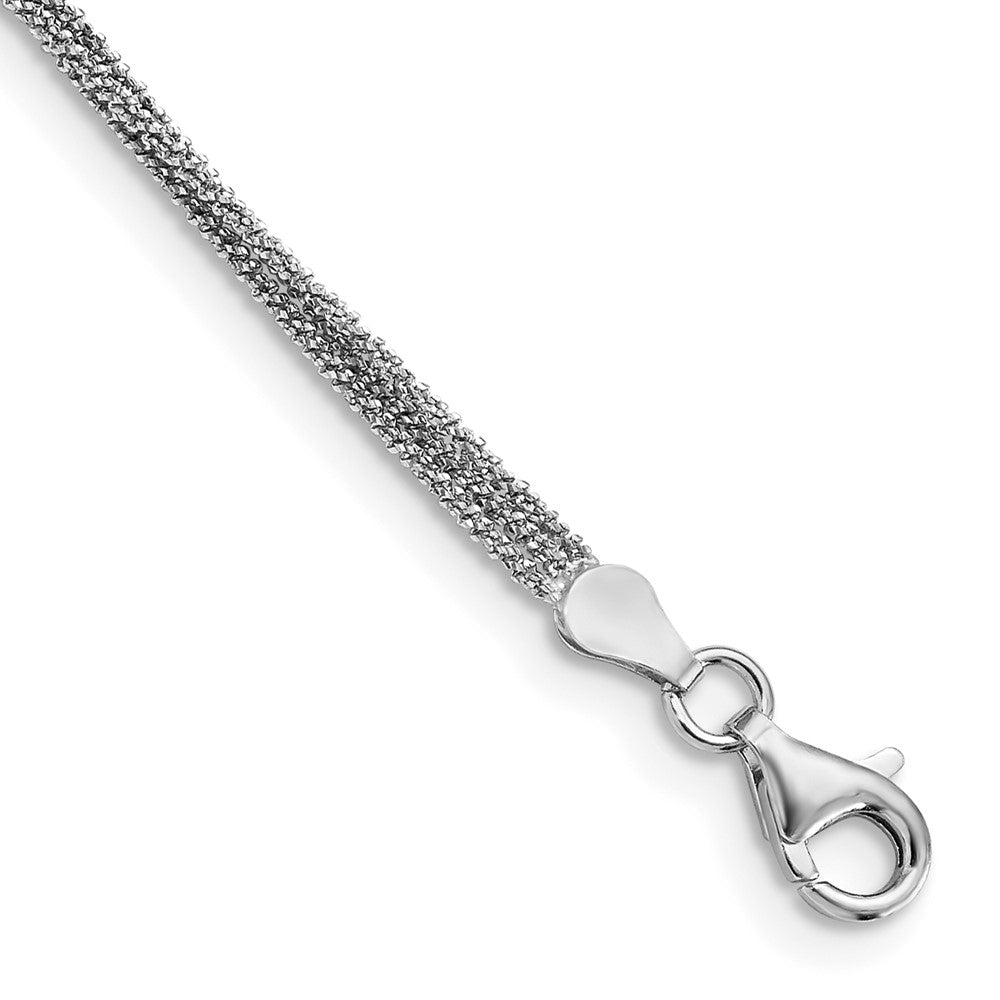 Polished;Sterling silver;Fancy lobster;1in extender