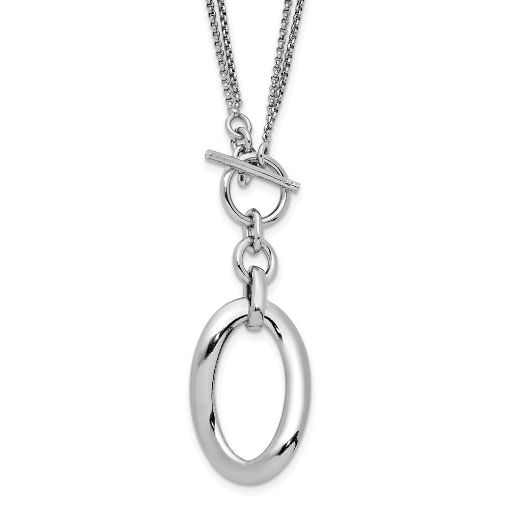 Polished;Sterling silver;Toggle;2-strand