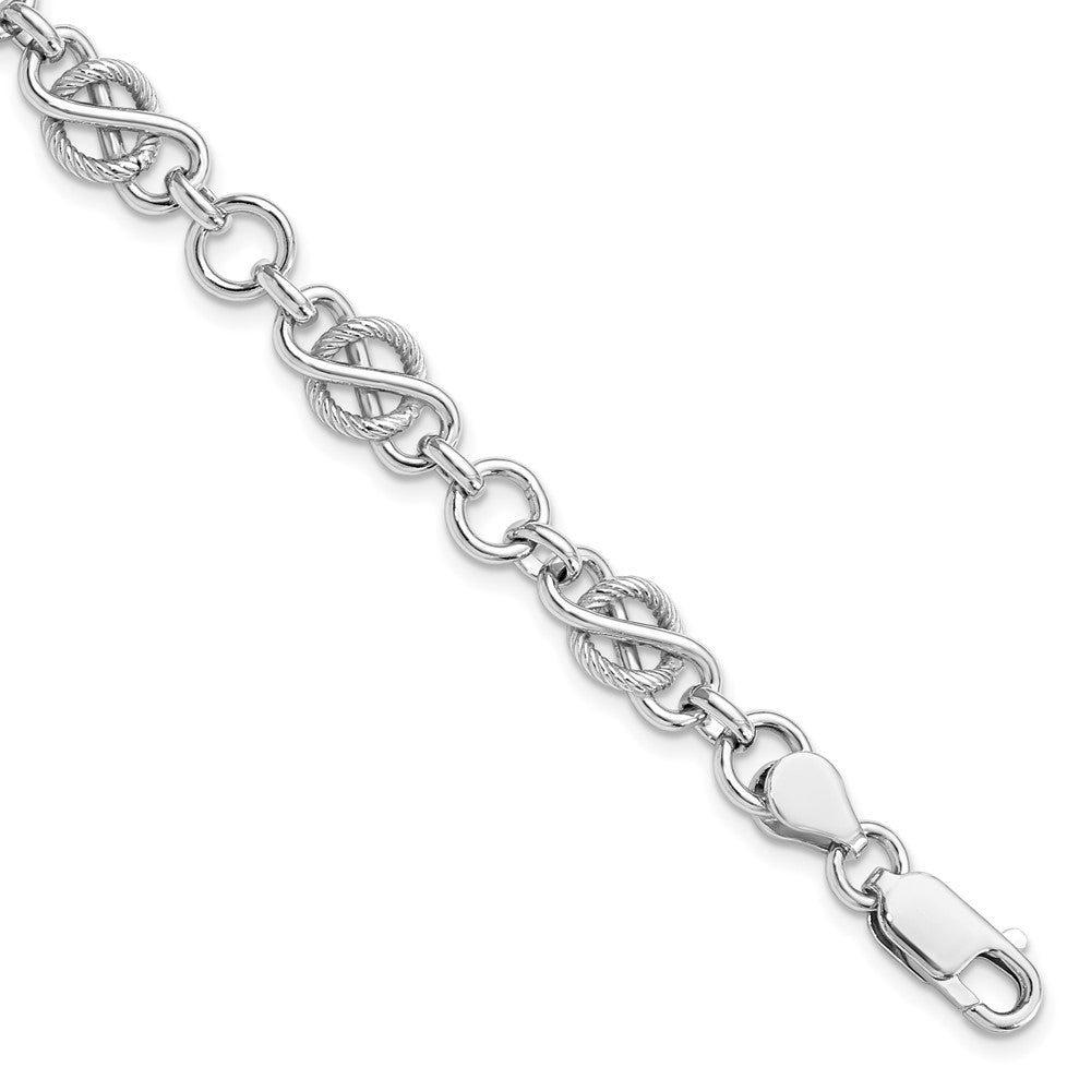 Polished;Lobster;Sterling silver;Textured