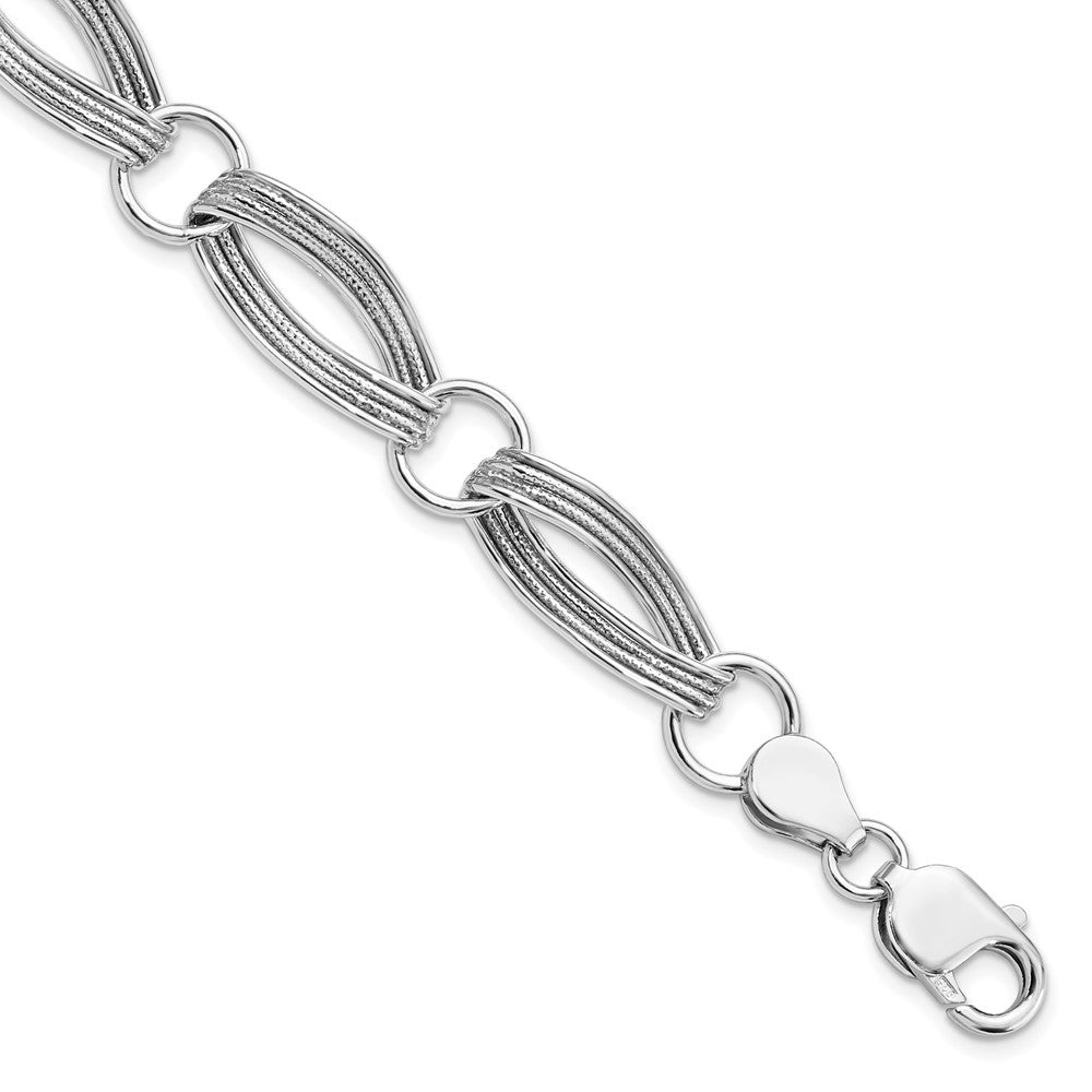 Polished;Lobster;Sterling silver;Textured