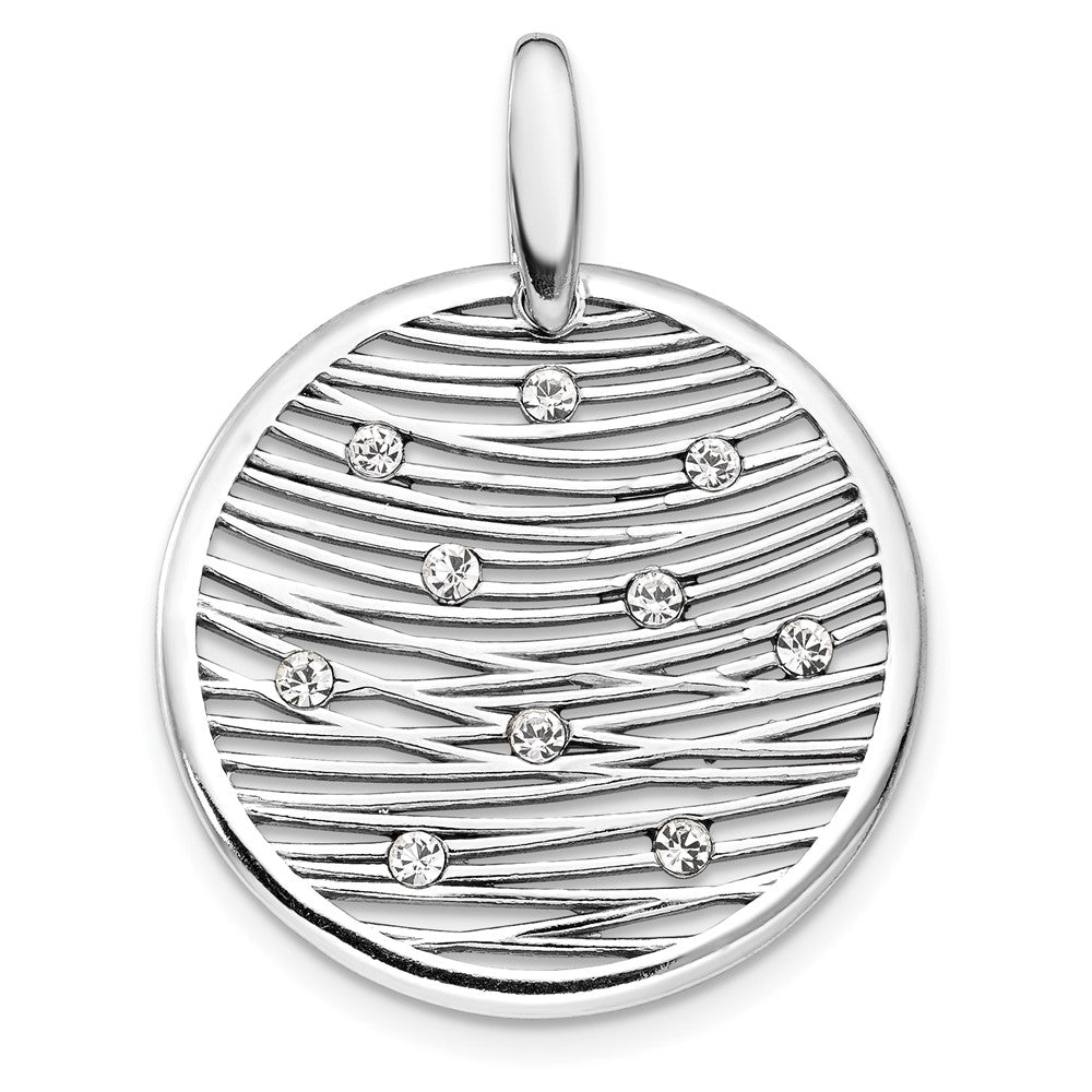 Polished;Sterling silver;Crystal