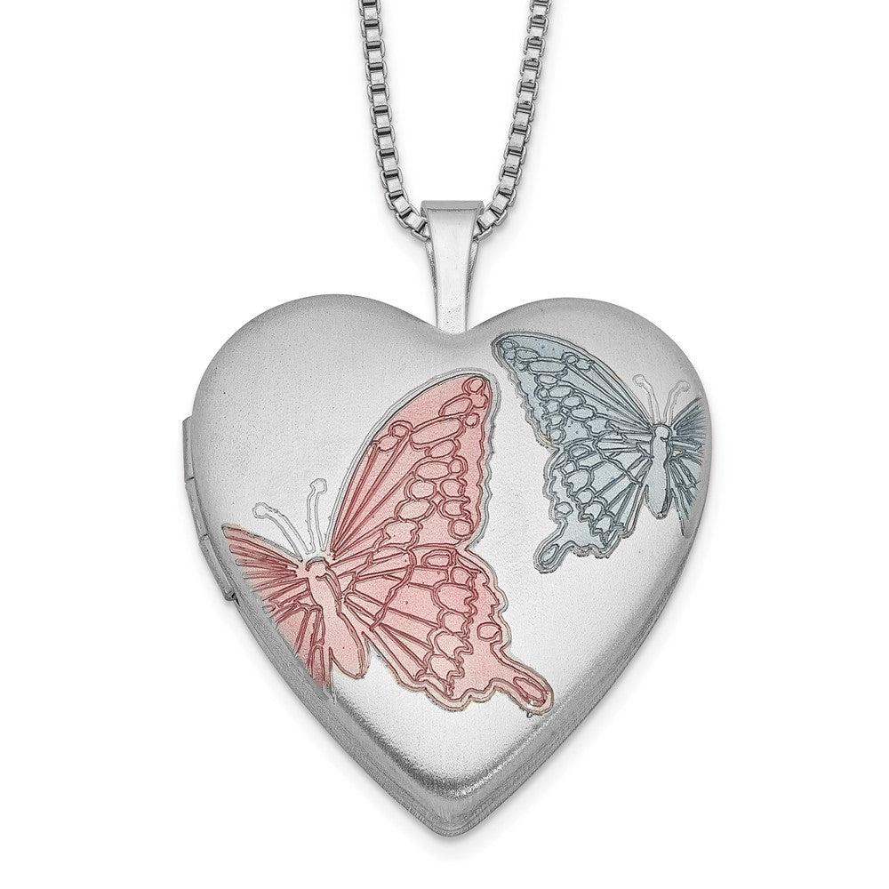 Satin;Engravable;Enamel;Spring Ring;Sterling silver;Not engraveable;18in chain;Patterned;Gift Boxed