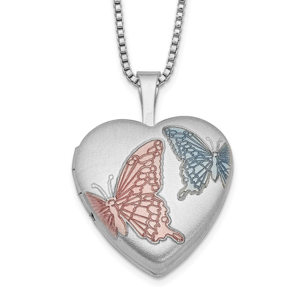 Polished;Engravable;Enamel;Spring Ring;Sterling silver;Not engraveable;18in chain;Gift Boxed