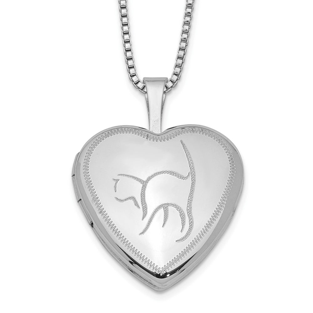 Polished;Engravable;Spring Ring;Sterling silver;Not engraveable;18in chain;Patterned;Gift Boxed