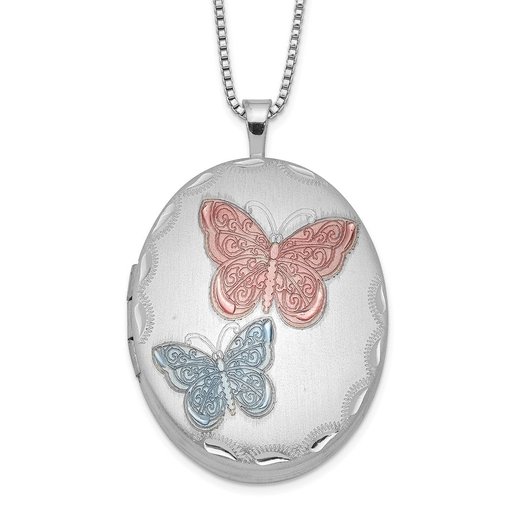 Engravable;Enamel;Spring Ring;Sterling silver;Not engraveable;Polished & satin;18in chain;Patterned;Gift Boxed