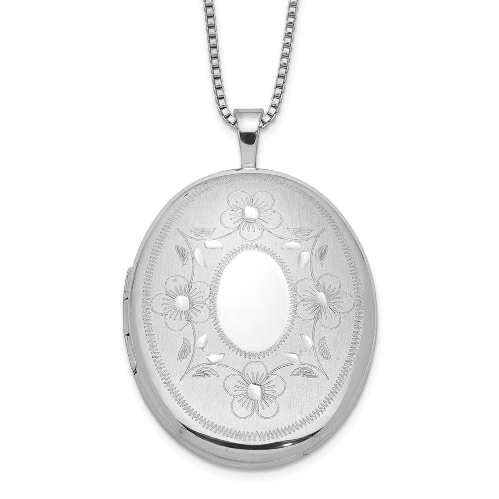 Engravable;Spring Ring;Sterling silver;Not engraveable;Polished & satin;18in chain;Patterned;Gift Boxed