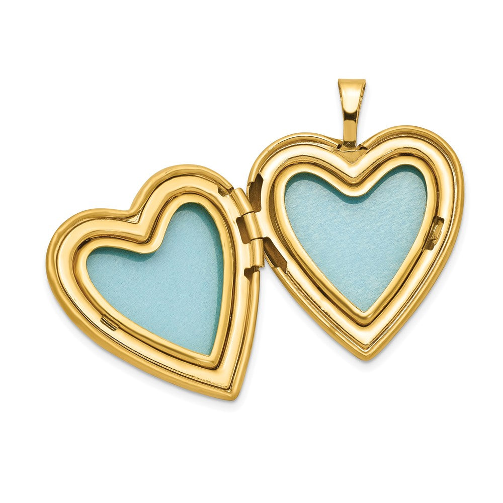 1/20 14K Gold Filled 20mm Enameled I Love You Heart Locket Necklace