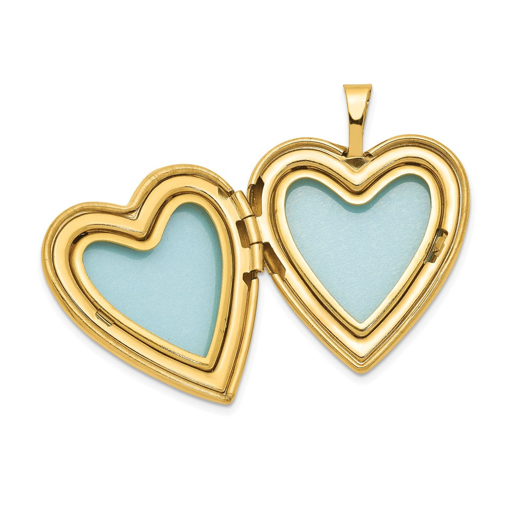 1/20 14K Gold Filled 20mm Side Swirled Heart Locket Necklace