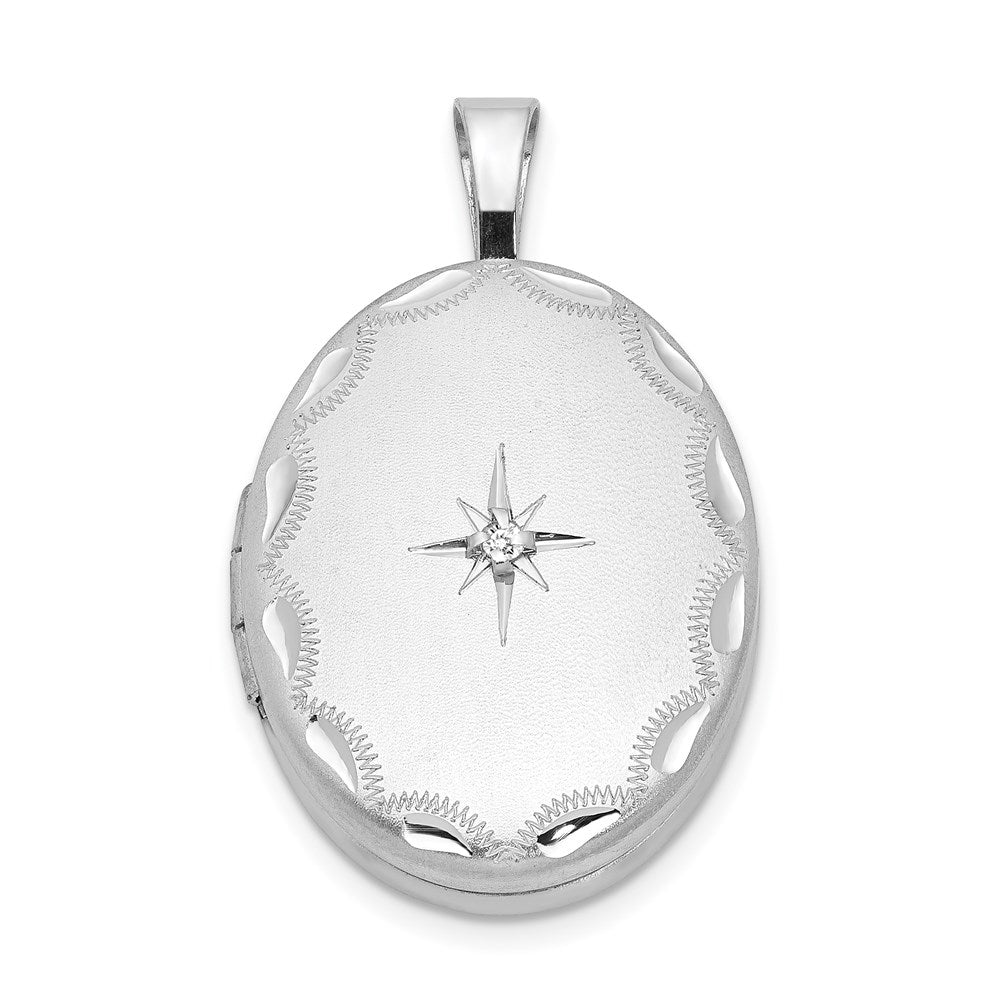 Satin;Engravable;Enamel;Sterling silver;Diamond;Not engraveable by QG;Patterned;19mm;Holds 2 photos