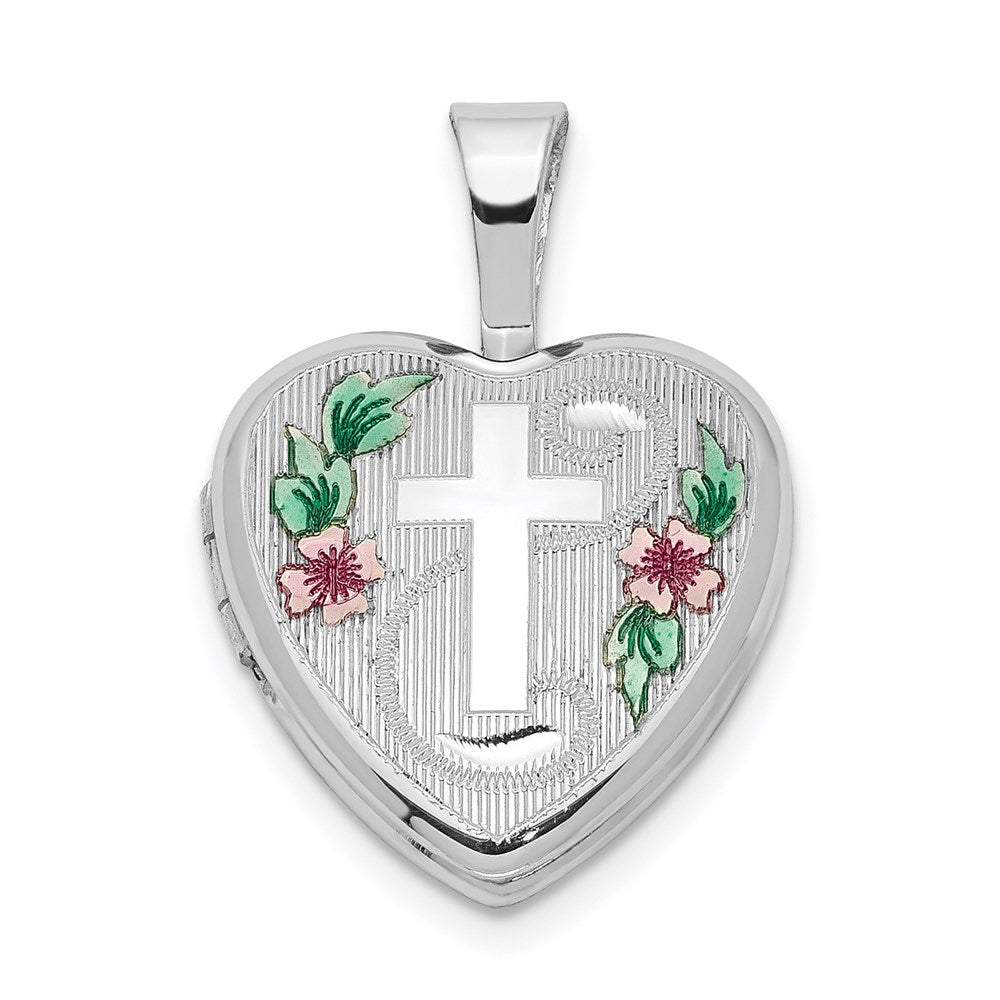 Polished;Engravable;Enamel;Sterling silver;Not engraveable by QG;Textured;Diamond Cut;Holds 2 photos
