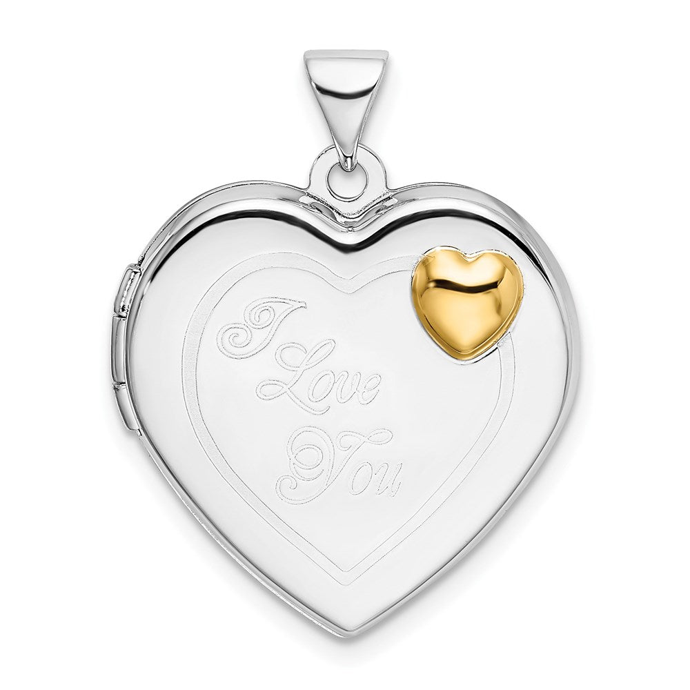 Polished;Engravable;Sterling silver;Not engraveable by QG;Gold-plated;Holds 2 photos