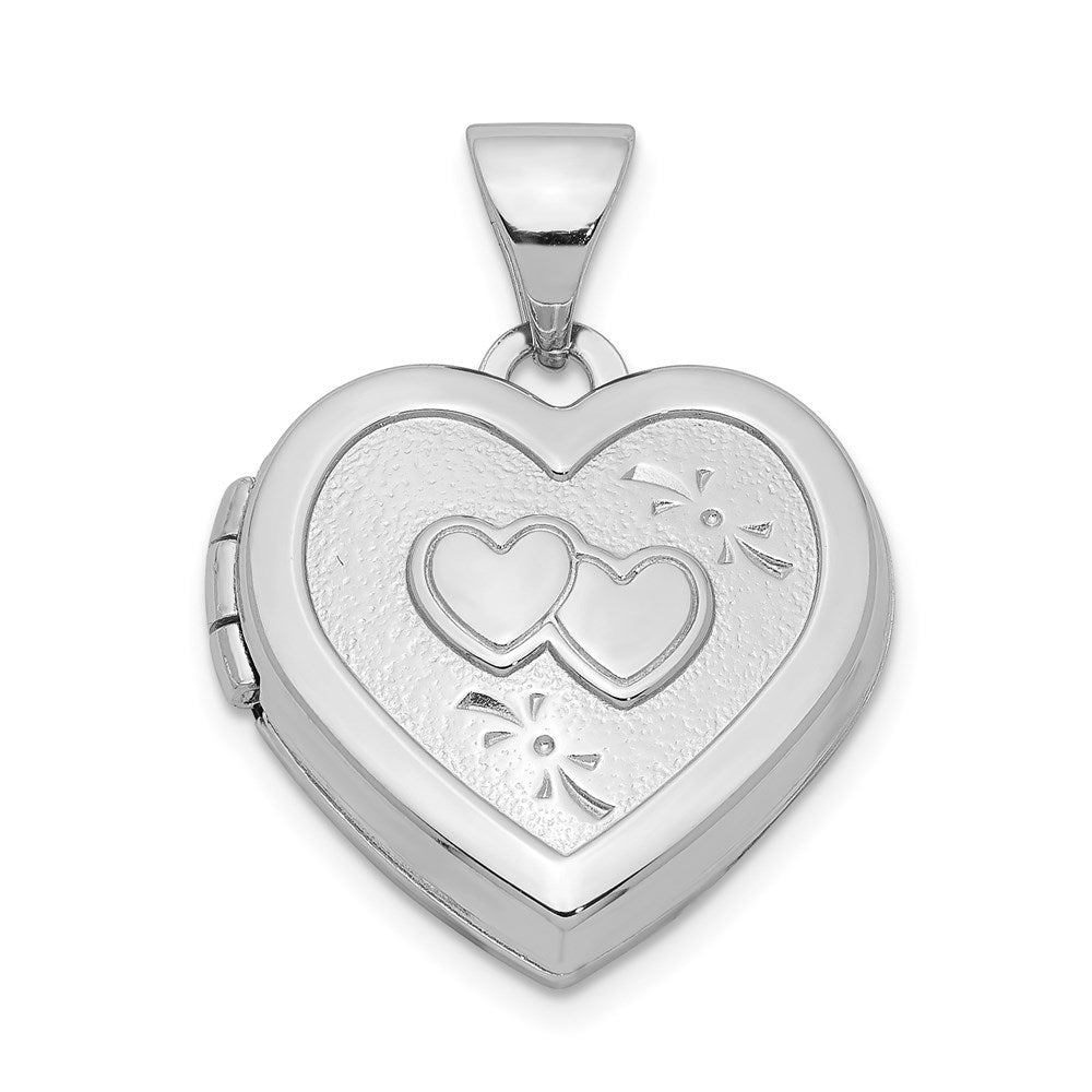 Polished;Engravable;Sterling silver;Not engraveable by QG;15mm;Holds 2 photos
