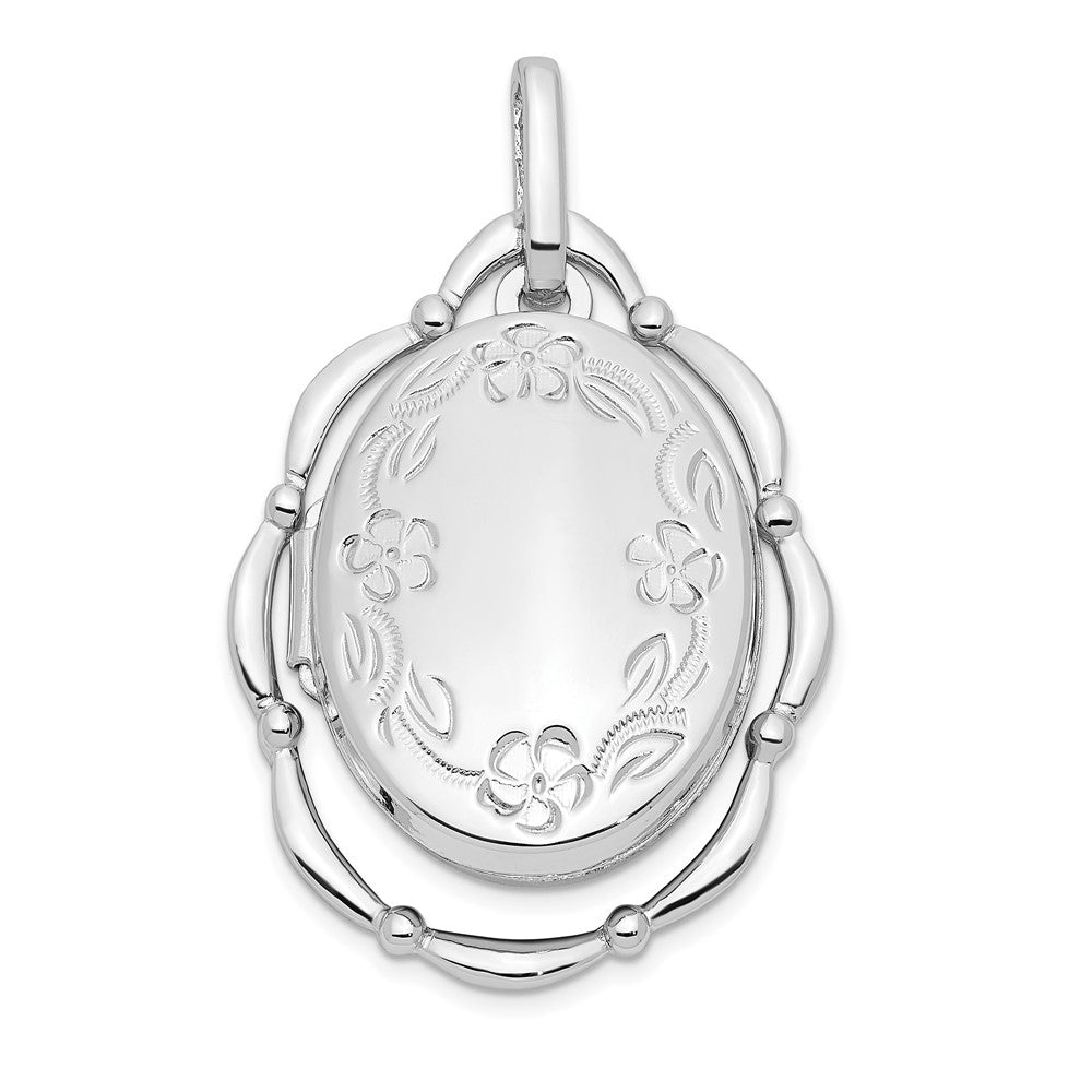 Polished;Engravable;Sterling silver;Not engraveable by QG;Holds 2 photos