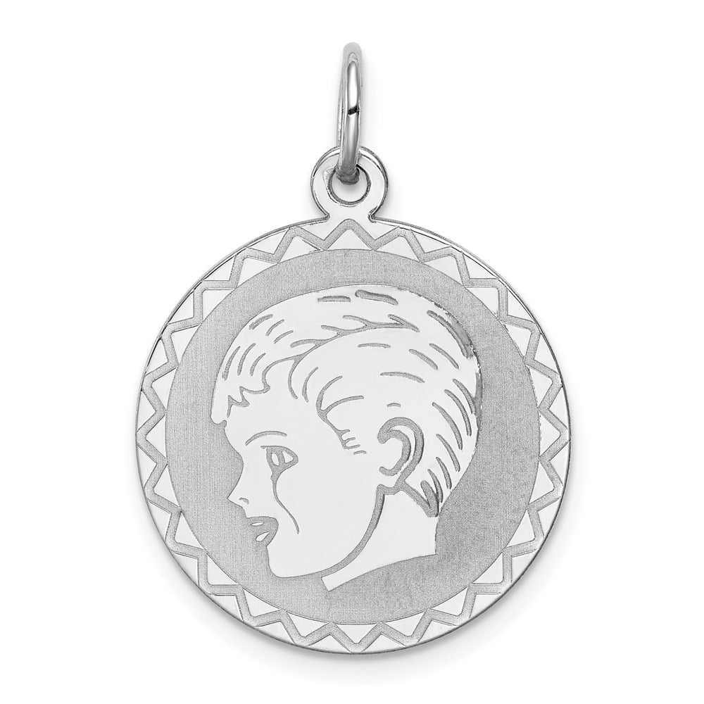 Polished;Engravable;Sterling silver;Faceted;Laser Etched