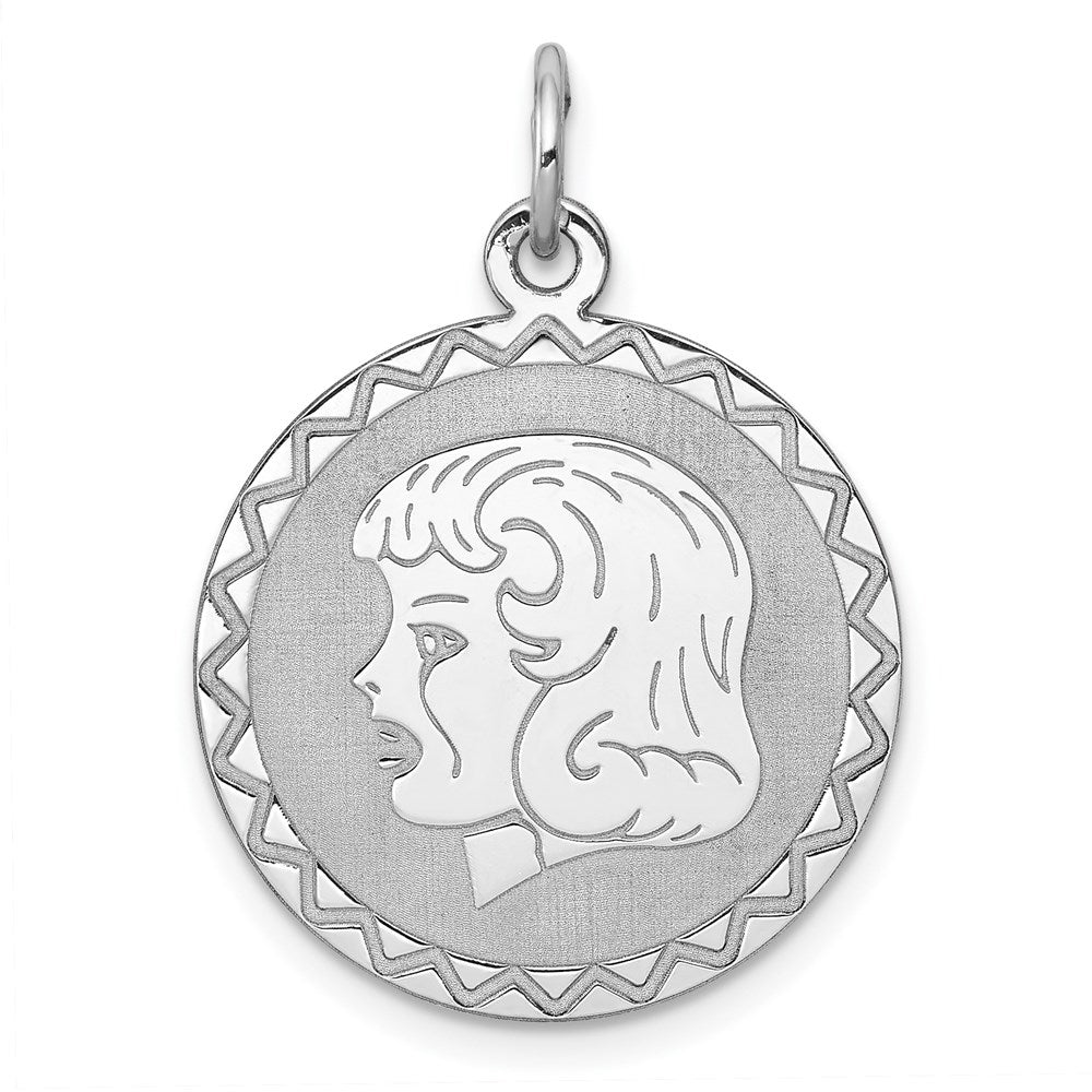 Polished;Engravable;Sterling silver;Faceted;Laser Etched