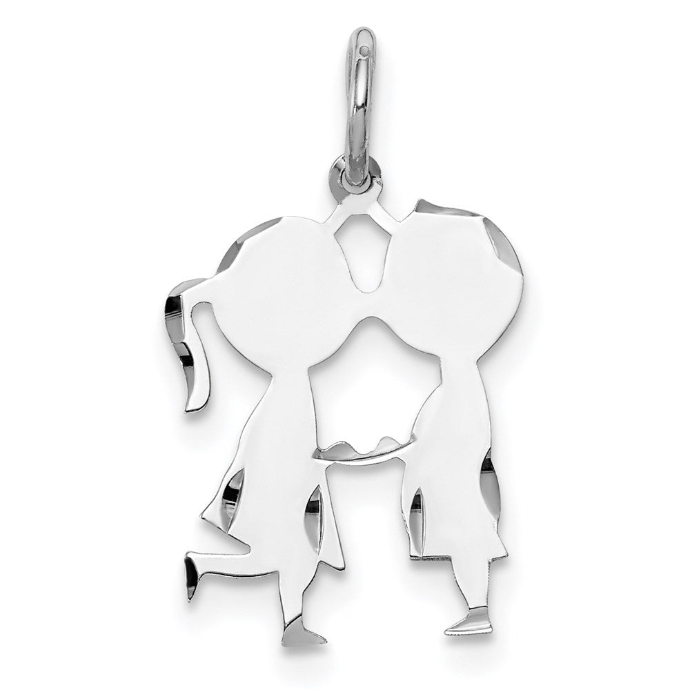 Diamond-cut;Polished;Engravable;Sterling silver;Flat;Fits up to 3mm