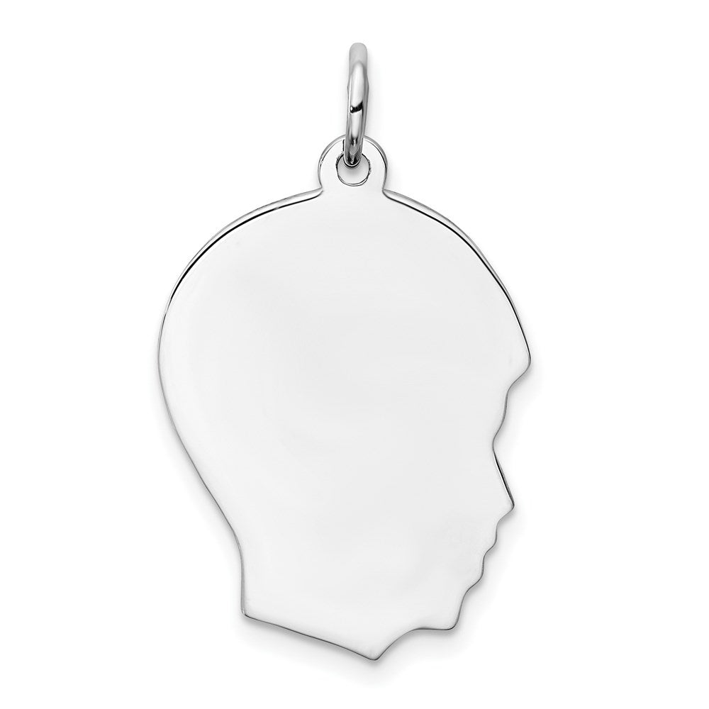 Polished;Flat back;Engravable;Sterling silver;Fits up to 3mm