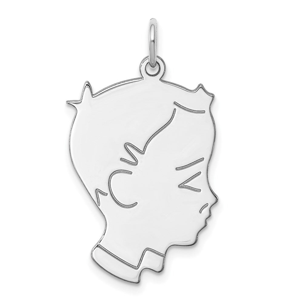 Polished;Flat back;Engravable;Sterling silver;Fits up to 3mm