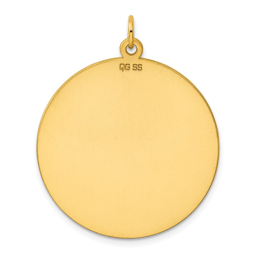 Sterling Silver GP Engraveable Round Polished Disc Charm