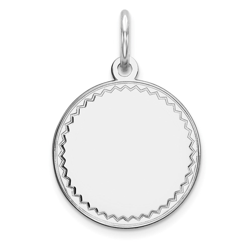 Polished;Engravable;Sterling silver;Patterned;Fits up to 3mm