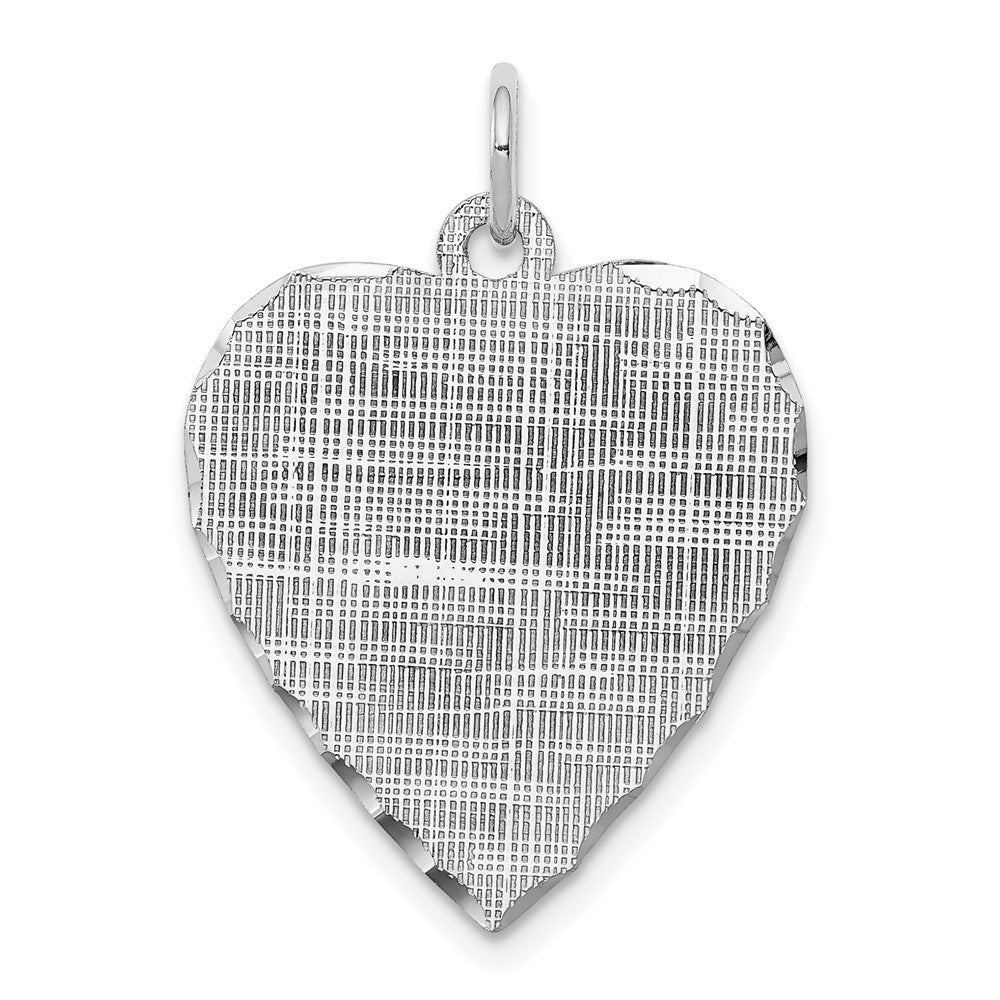 Solid;Polished;Sterling silver;Engravable (back only);Patterned;Fits up to 3mm