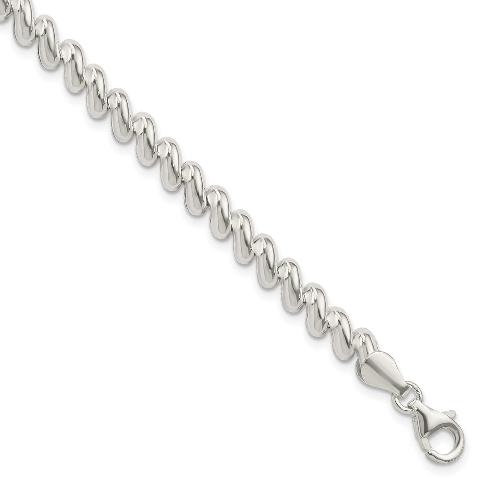Casted;Polished;Lobster;Sterling silver