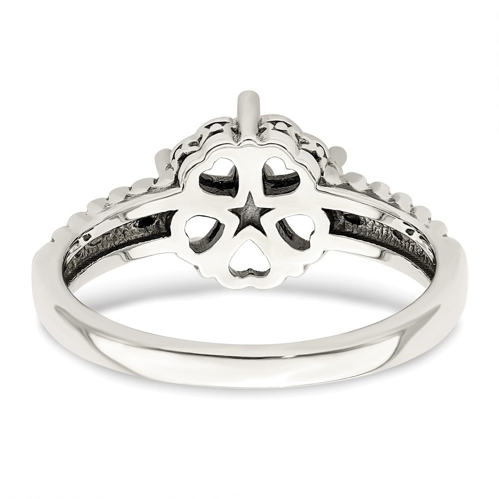 Sterling Silver Antiqued w/14k 5-stone Mother's Ring Mounting