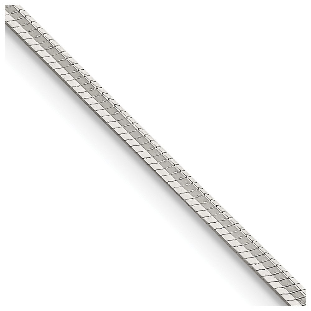 Solid;Polished;Lobster;Sterling silver;Snake Chain;Octagon