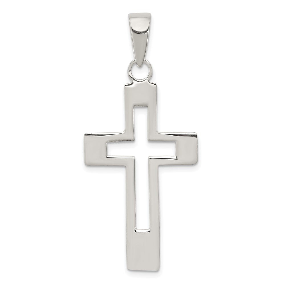 Polished;Sterling silver;Cut-out