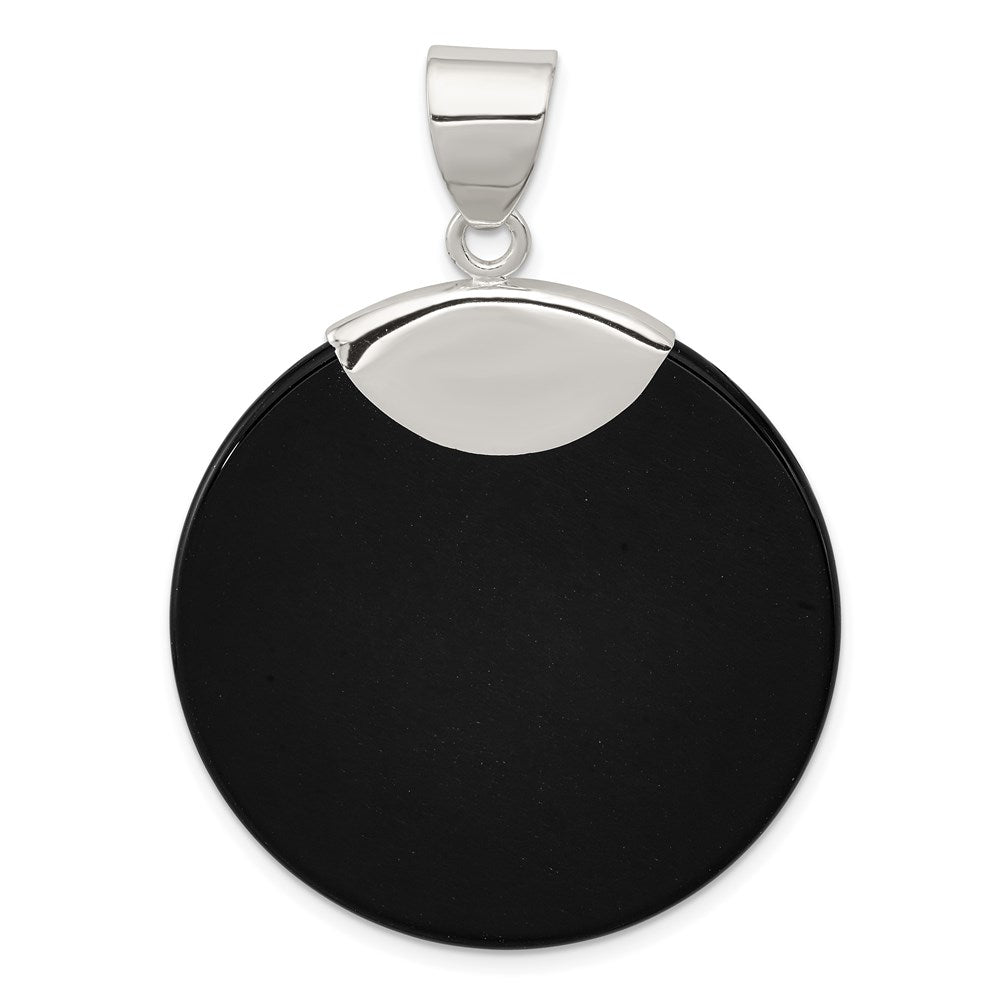 Polished;Sterling silver;Onyx