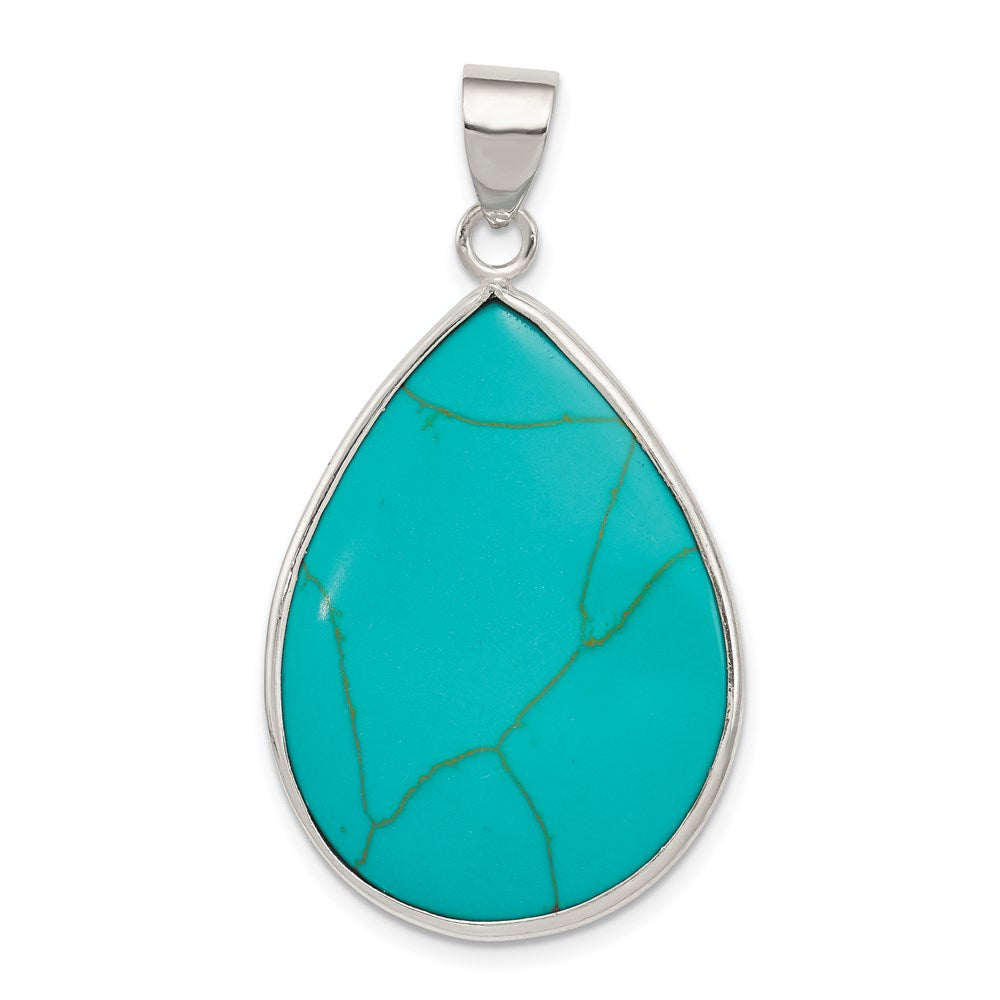 Polished;Sterling silver;Turquoise