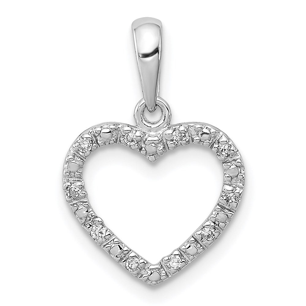 Polished;Sterling silver;Diamond;Rhodium-plated