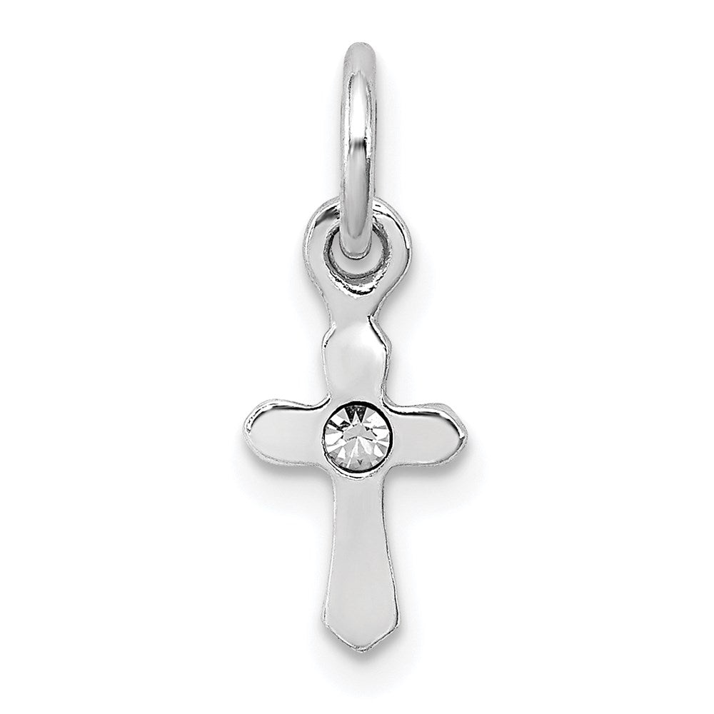 Polished;Sterling silver;Rhodium-plated;Preciosa crystal