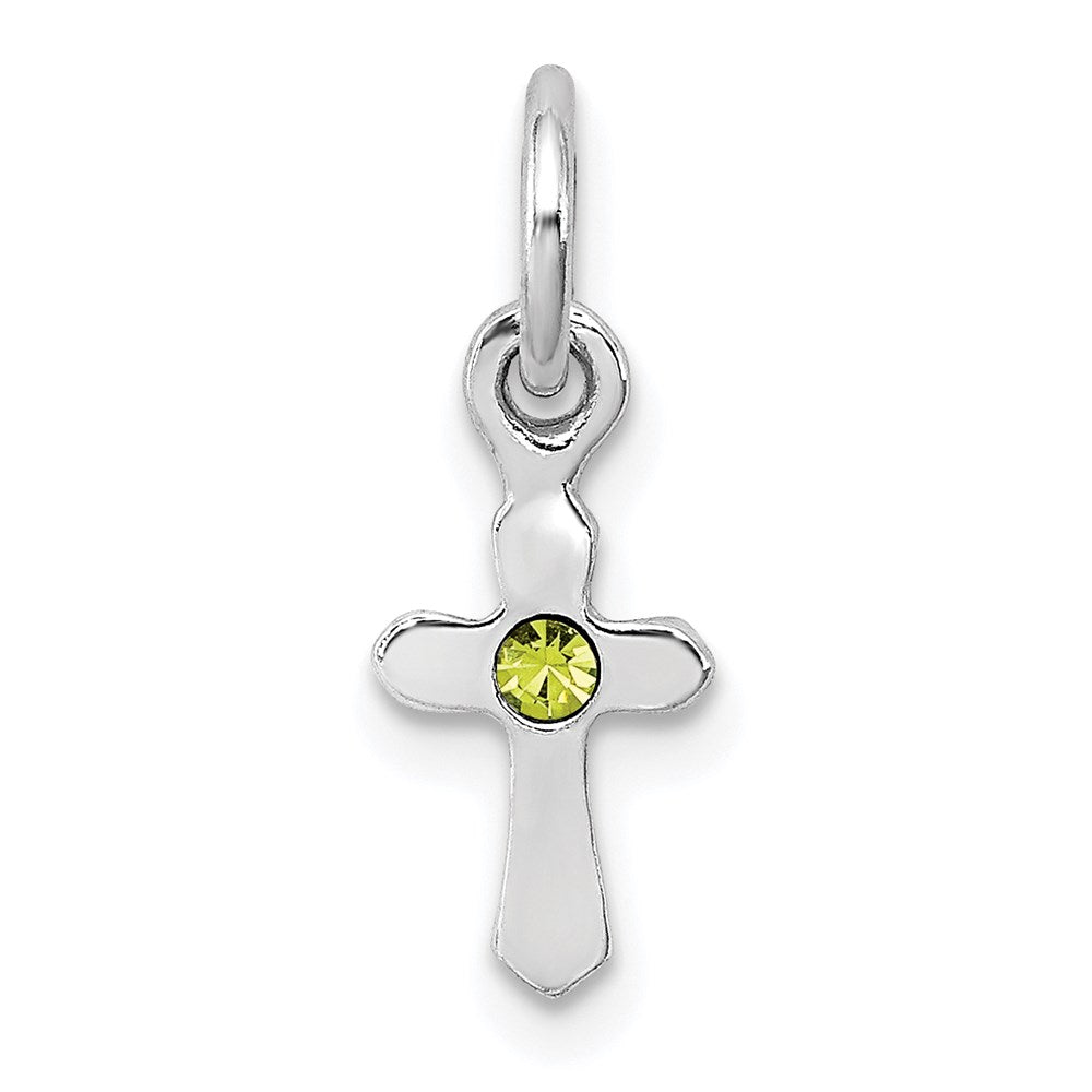 Polished;Sterling silver;Rhodium-plated;Preciosa crystal