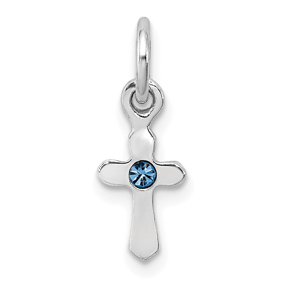 Polished;Sterling silver;Rhodium-plated;Preciosa crystal