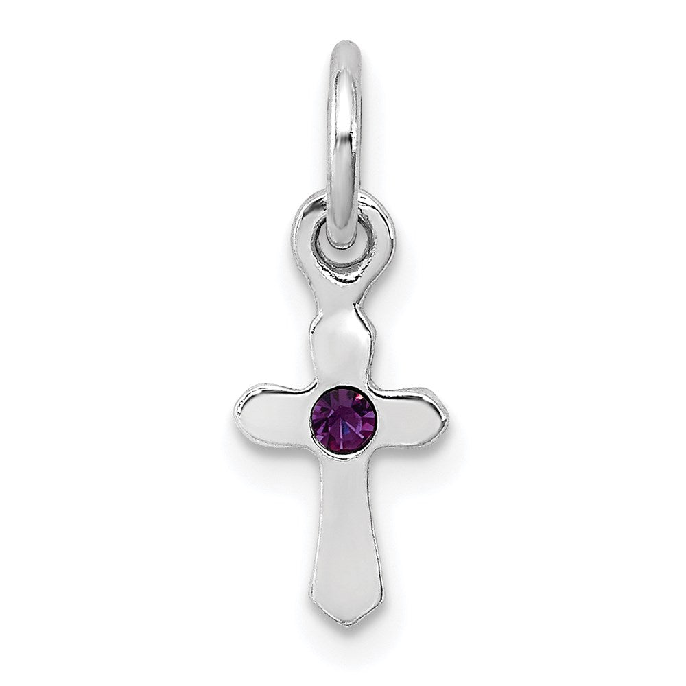 Polished;Sterling silver;Rhodium-plated;Preciosa crystal