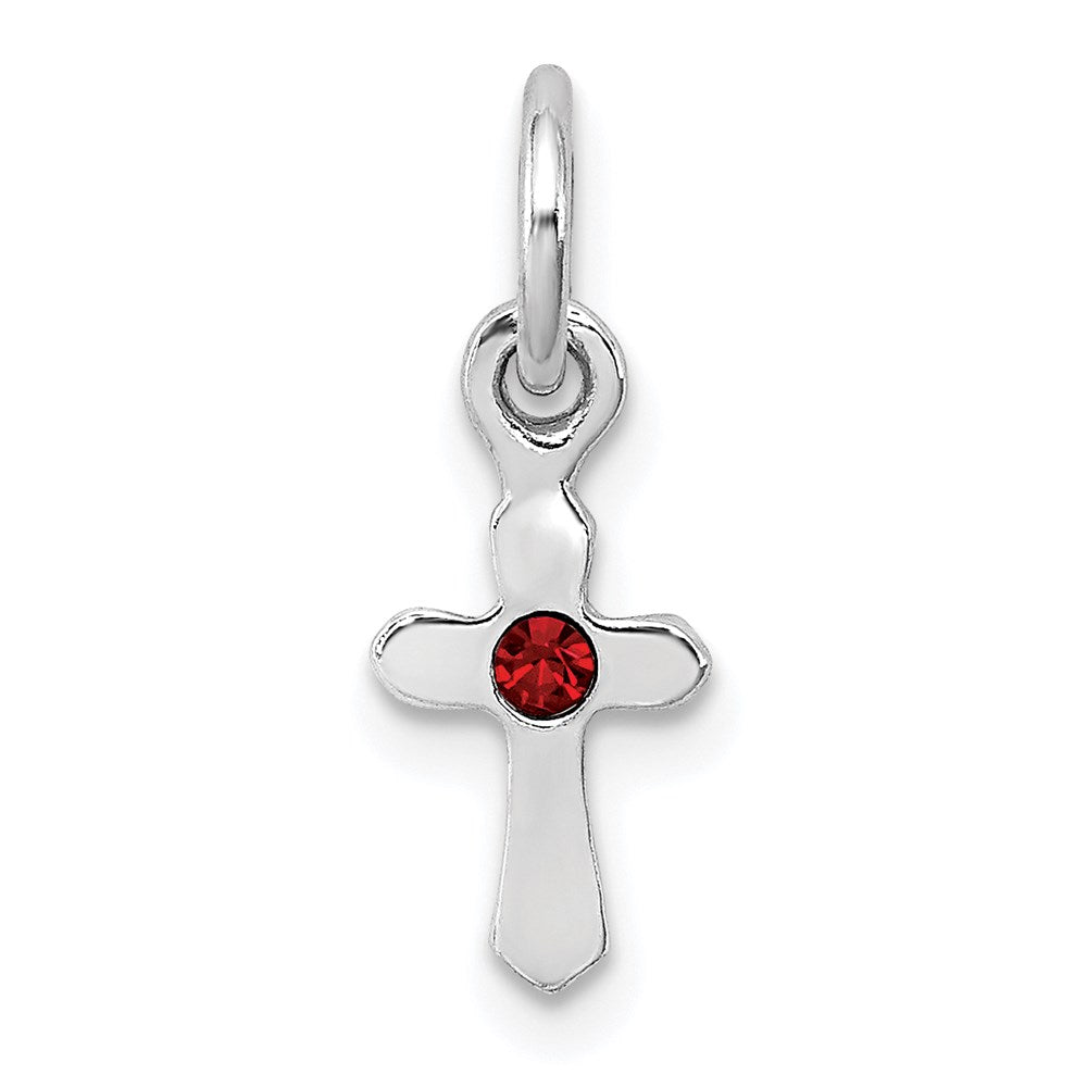 Polished;Sterling silver;Rhodium-plated;Preciosa crystal