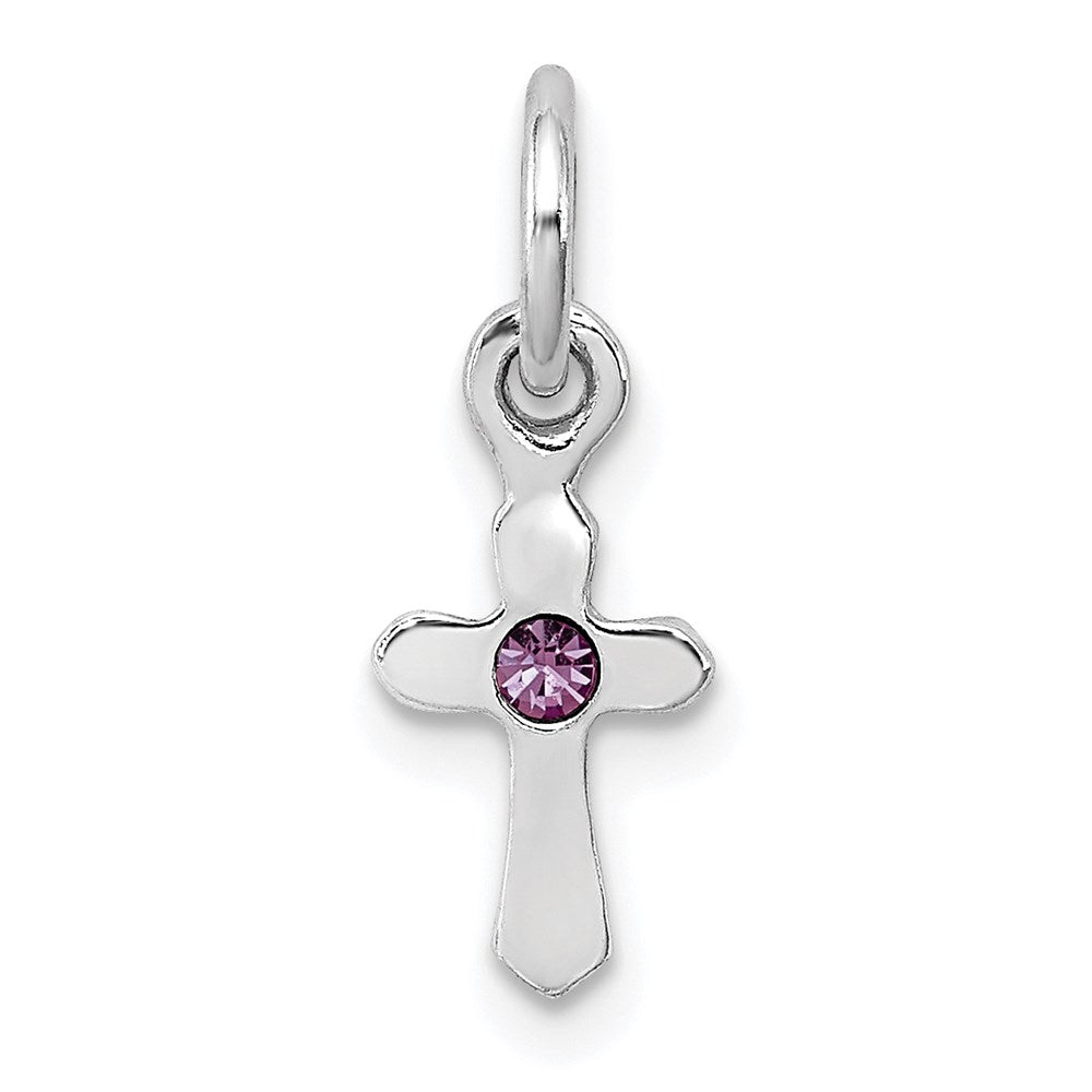 Polished;Sterling silver;Rhodium-plated;Preciosa crystal