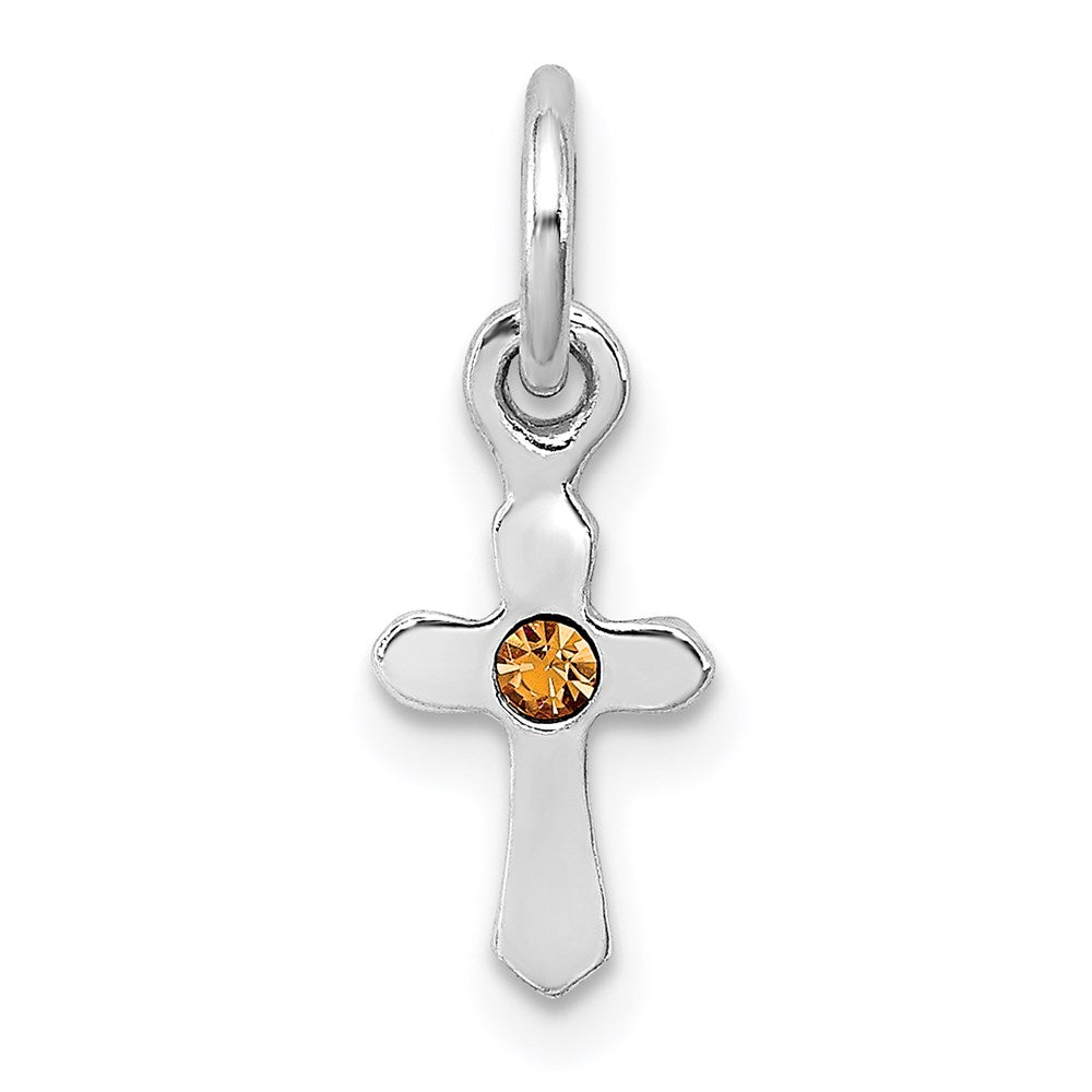 Polished;Sterling silver;Rhodium-plated;Preciosa crystal