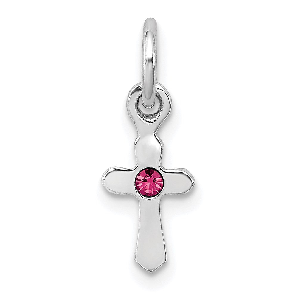 Polished;Sterling silver;Rhodium-plated;Preciosa crystal