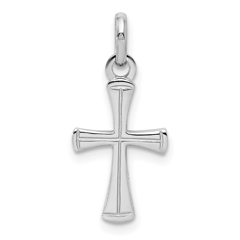 Polished;Sterling silver;Rhodium-plated