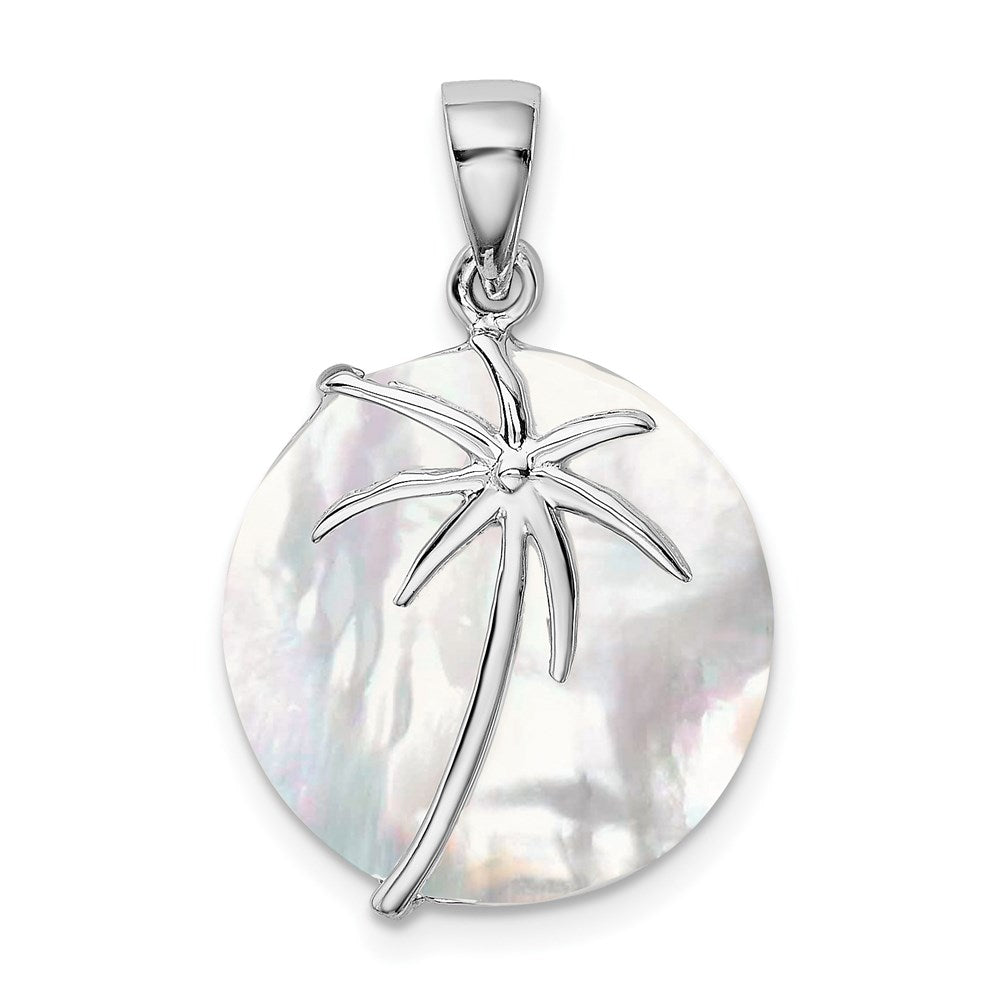 Polished;Sterling silver;Mother of pearl