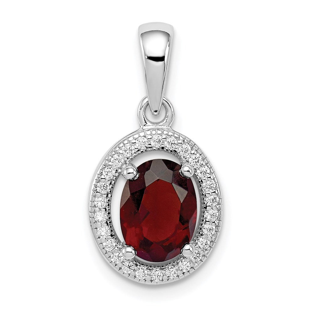 Polished;Sterling silver;CZ