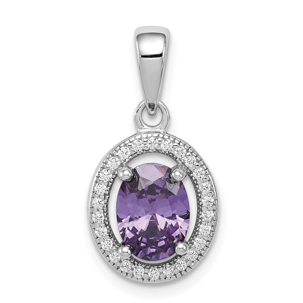Polished;Sterling silver;CZ