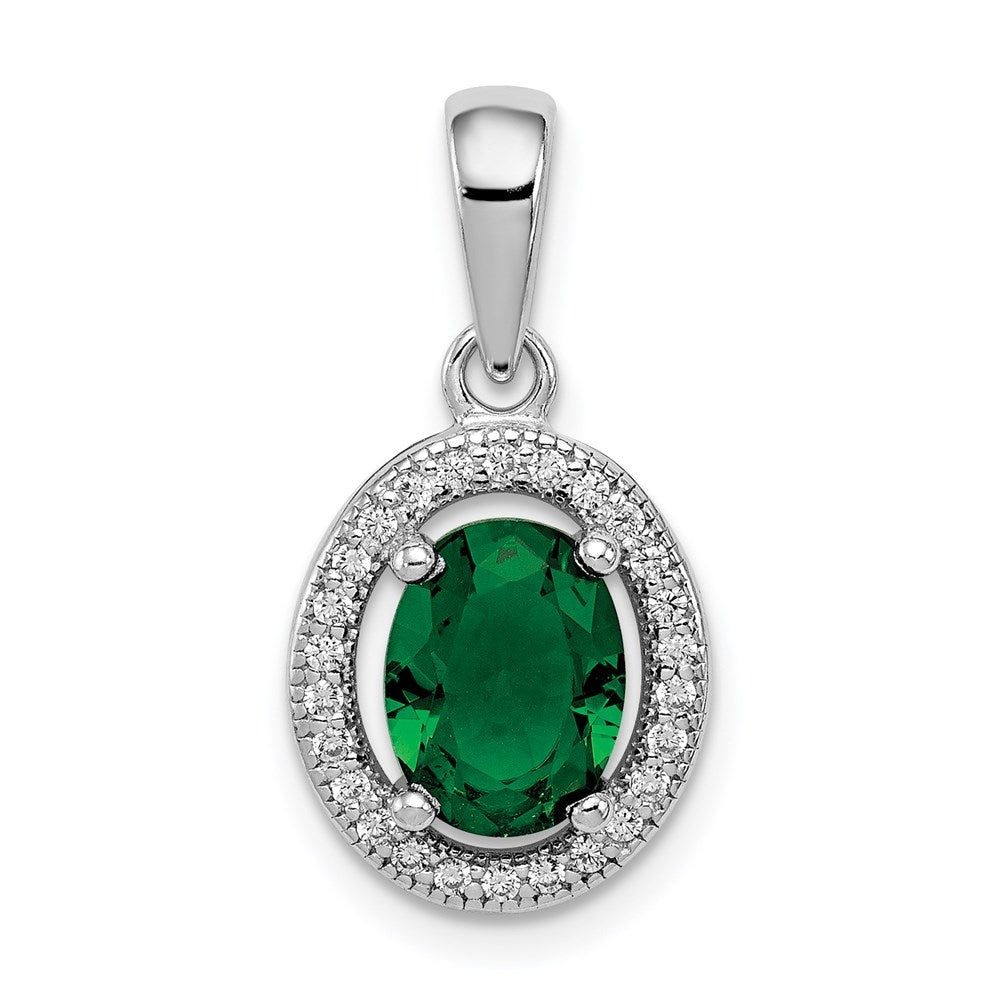 Polished;Sterling silver;CZ