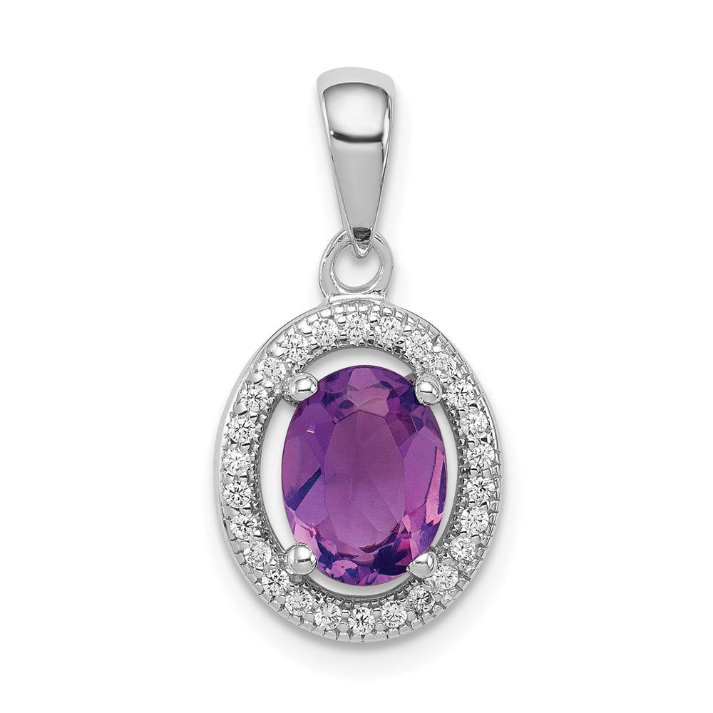Polished;Sterling silver;CZ