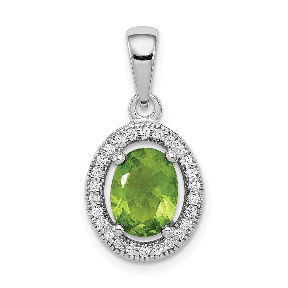 Polished;Sterling silver;CZ