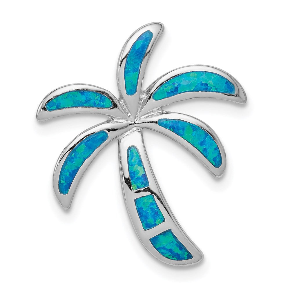 Polished;Sterling silver;Created opal;Fits up to 3mm