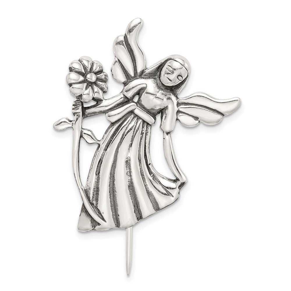 Polished;Antique finish;Sterling silver
